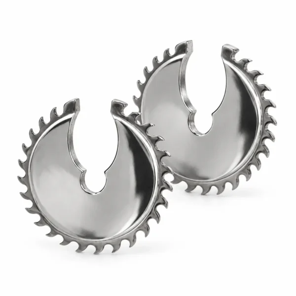 Circular Saw Blade Ear Cuff, No Piercing Punk Ear Clip, Industrial Gothic Statement Jewelry for Women & Men