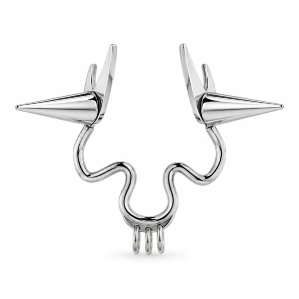 Spike Cone Fake Septum Ring, No Piercing Nose Clip, Punk Alternative Faux Nose Ring for Women & Men