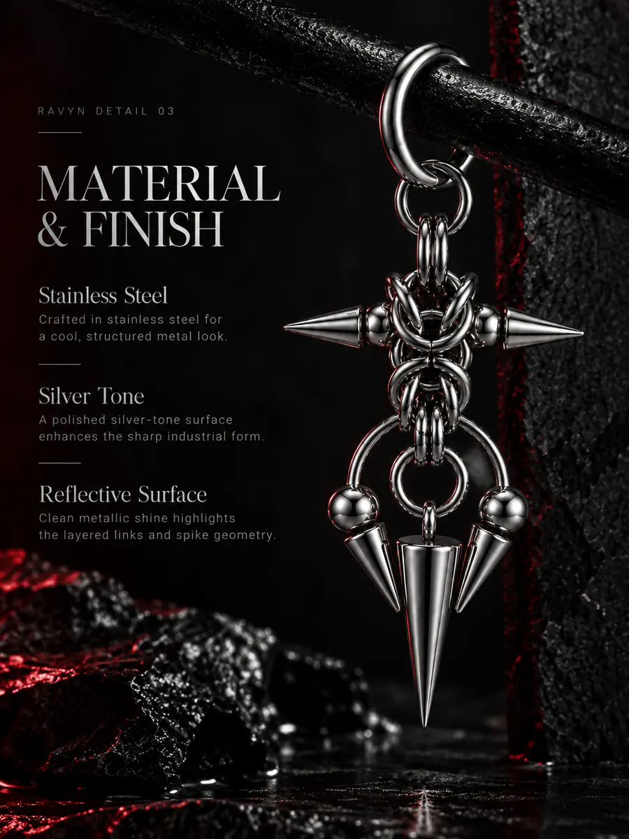 Punk Spike Horseshoe Dangle Earrings, Industrial Grunge Statement Earrings, Y2K Alternat - product image