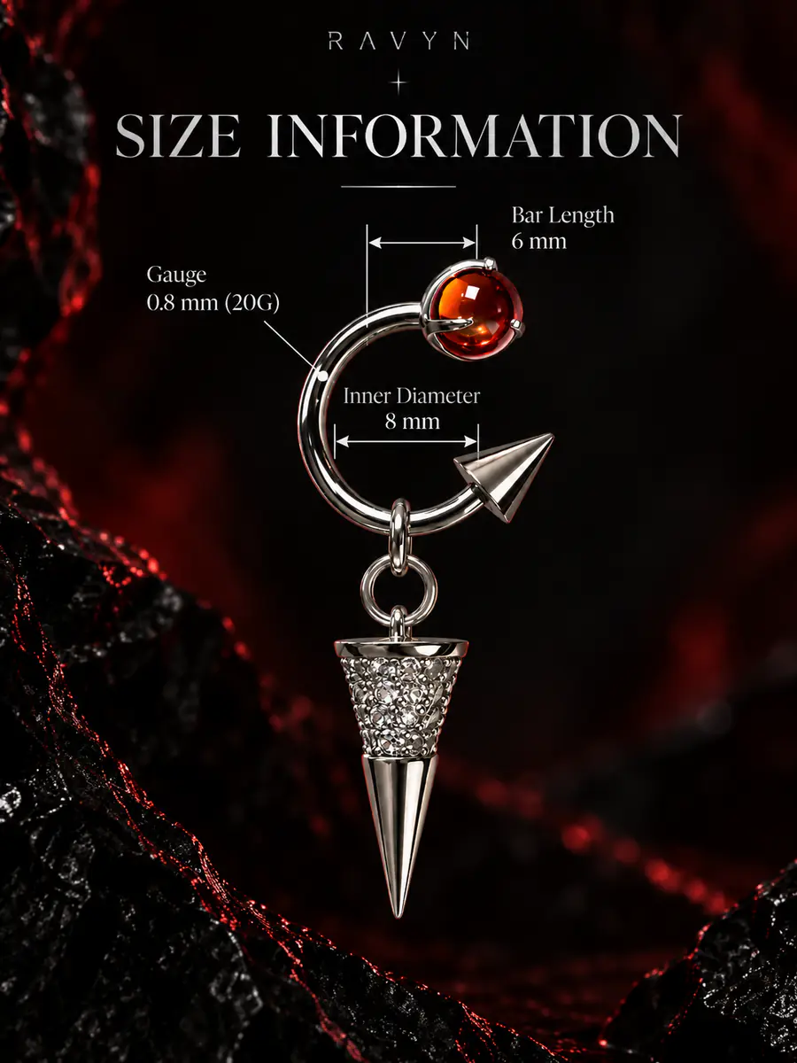 Punk Cone Spike Dangle Earrings, Crystal Stud Drop Earrings, Edgy Gothic Alternative Unisex Jewelry - product image