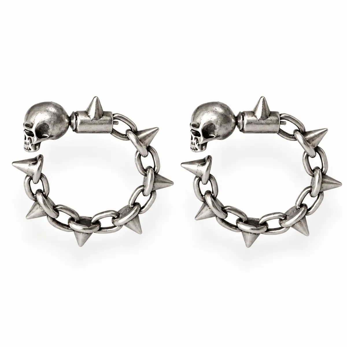 Spike Rivet Stud Earrings Alloy Independent Design Punk Subculture Streetwear Unisex Jewelry - 1_pcs