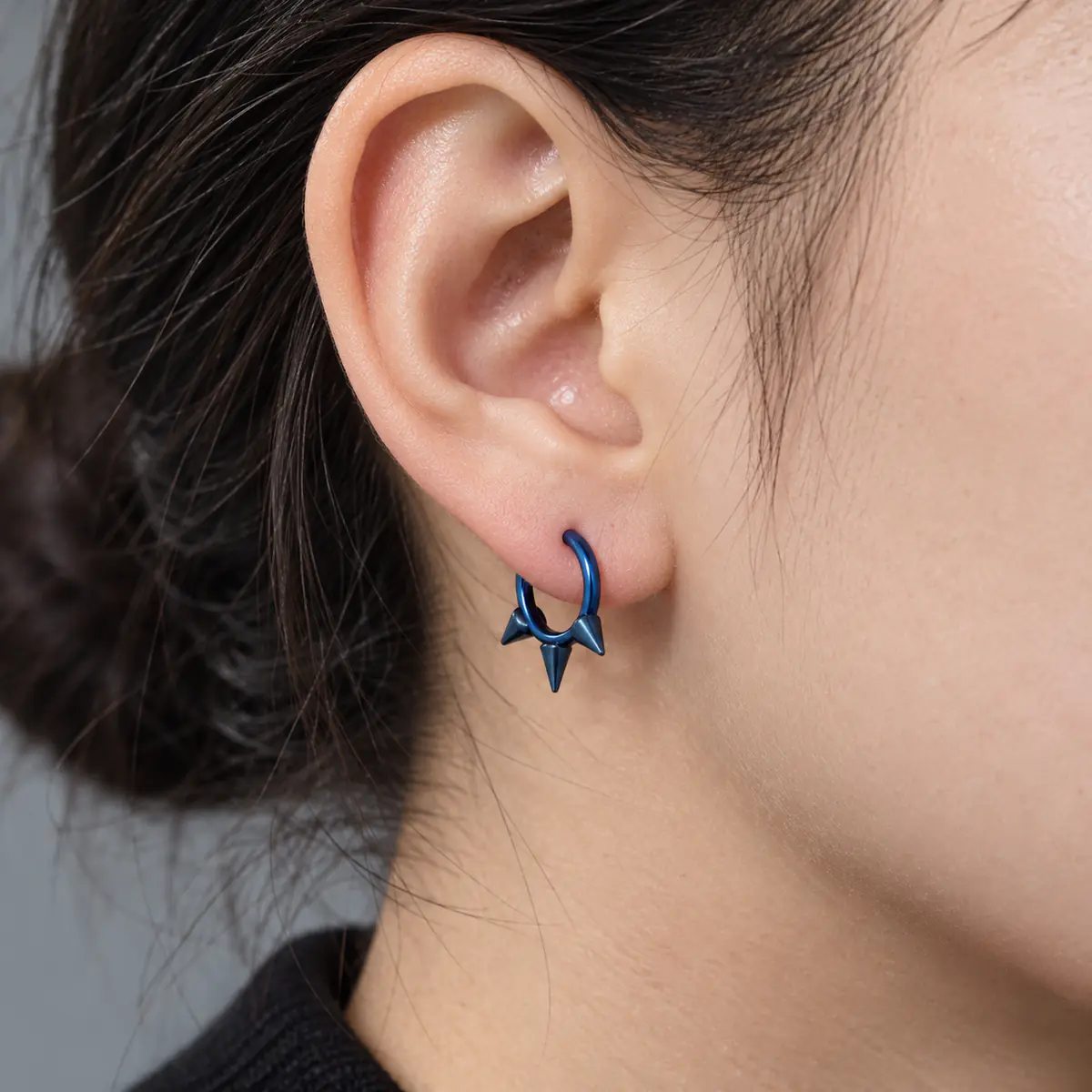 316L Stainless Steel Rivet Spike Clicker Ring, Multi-Use Septum Cartilage Ear European Punk Piercing Jewelry - product image