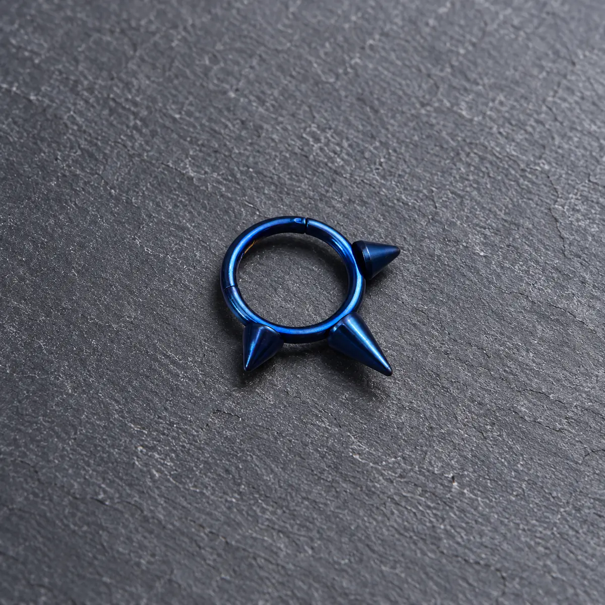 316L Stainless Steel Rivet Spike Clicker Ring, Multi-Use Septum Cartilage Ear European Punk Piercing Jewelry - product image