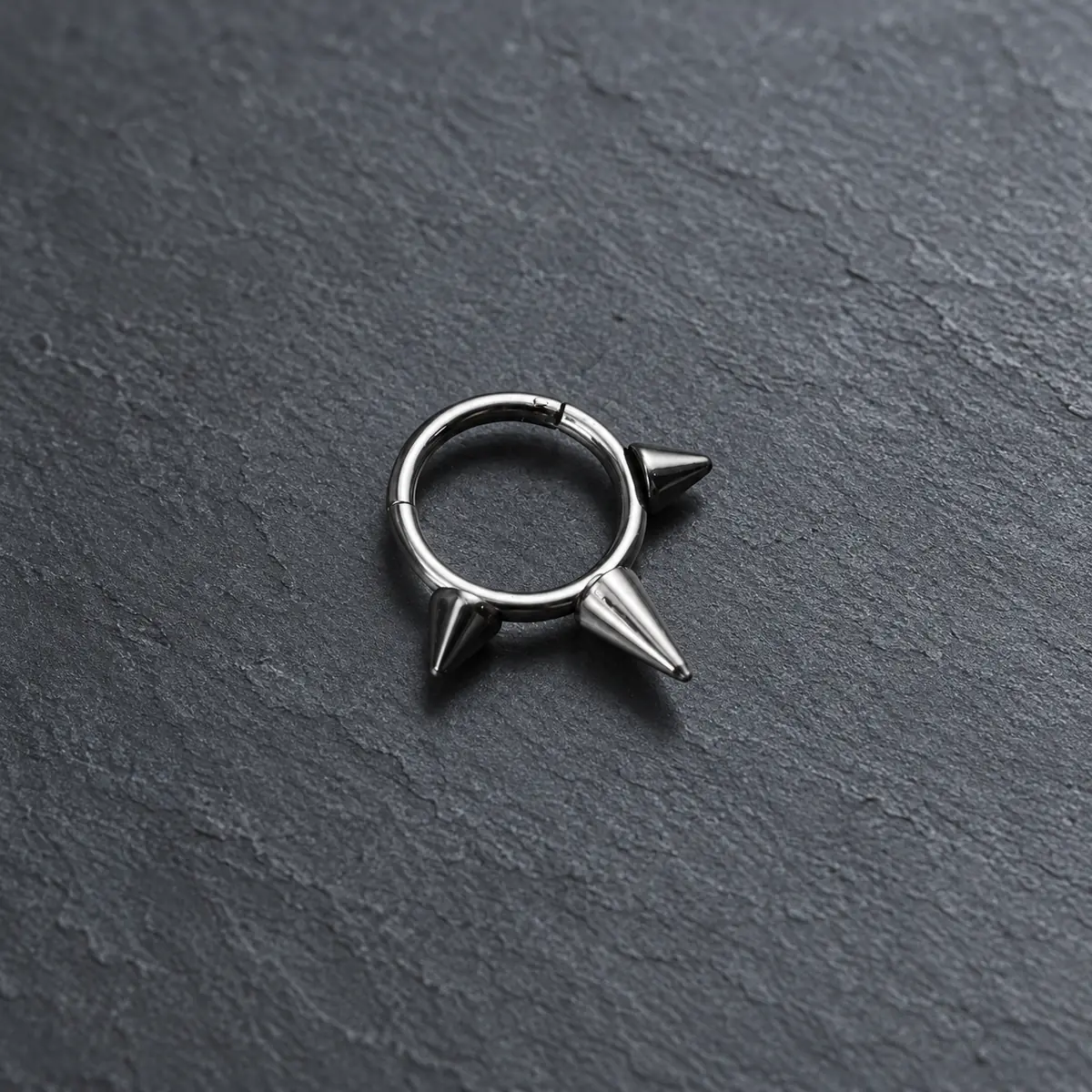 316L Stainless Steel Rivet Spike Clicker Ring, Multi-Use Septum Cartilage Ear European Punk Piercing Jewelry - product image