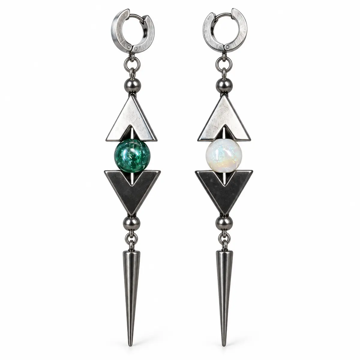 Vibrant Spike Rivet Punk Earrings for Women, Y2K Alt Style, Stud & Hoop Edgy Exaggerated Premium Ear Jewelry - 1_Pair