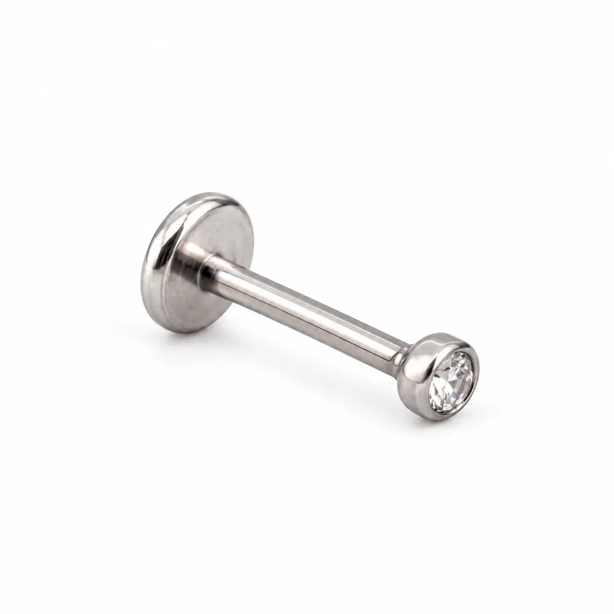 Threadless Push-In Stainless Steel Piercing Studs, Punk Crystal Inlaid, Hypoallergenic Ear Lip Stud European Style Body Jewelry - Rhinestone - 1 PCS 0.8/6mm