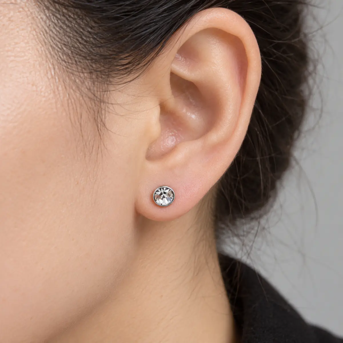 0.8mm Threadless Flat Back Stainless Steel Piercing Studs, Sparkling Tiny CZ Zircon, Healing Friendly Ear Lip Conch Cartilage Jewelry - product image