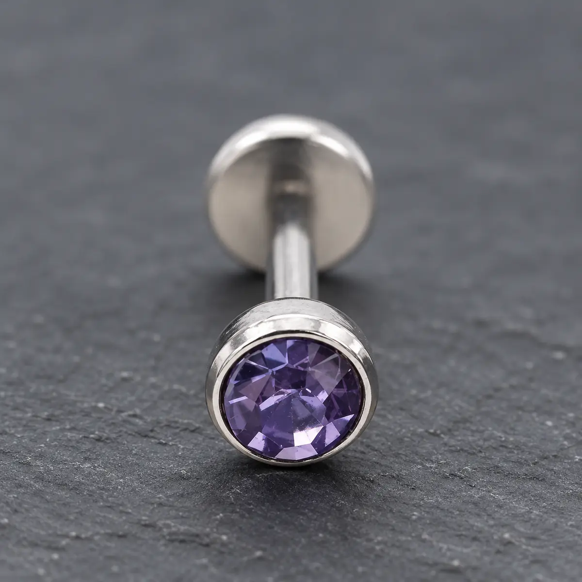 0.8mm Threadless Flat Back Stainless Steel Piercing Studs, Sparkling Tiny CZ Zircon, Healing Friendly Ear Lip Conch Cartilage Jewelry - product image