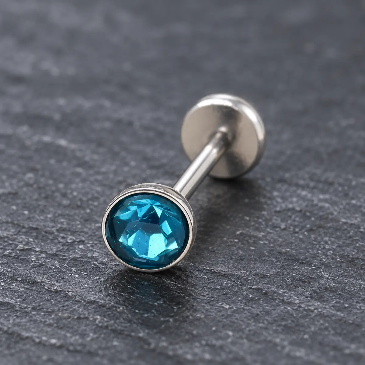 0.8mm Threadless Flat Back Stainless Steel Piercing Studs, Sparkling Tiny CZ Zircon, Healing Friendly Ear Lip Conch Cartilage Jewelry - product image