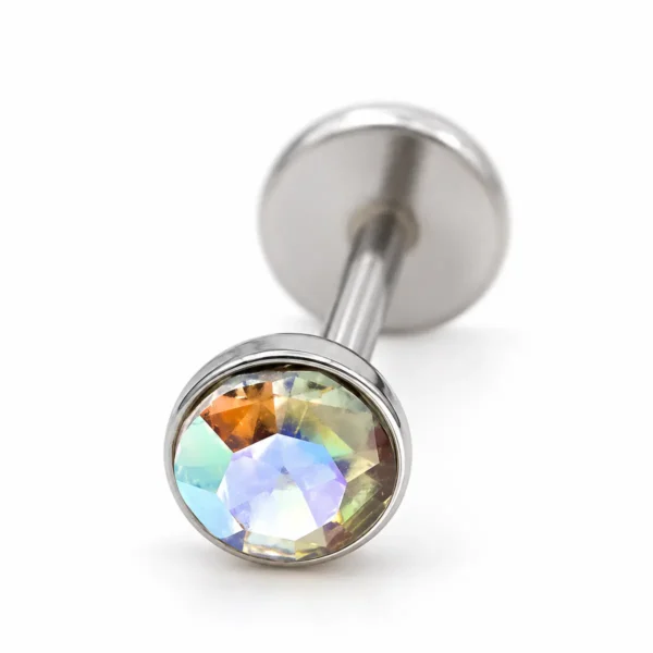 0.8mm Threadless Flat Back Stainless Steel Piercing Studs, Sparkling Tiny CZ Zircon, Healing Friendly Ear Lip Conch Cartilage Jewelry